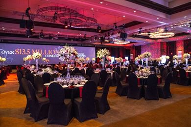 ballroom with tables set