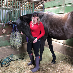 Stephanie and her horse Whistler