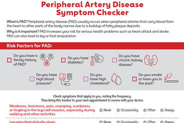 PAD symptom checker