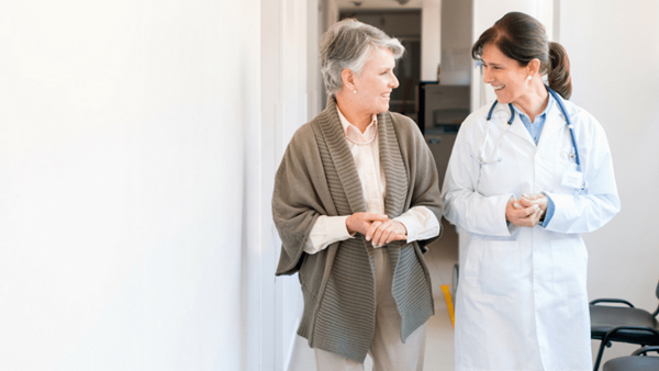 Woman meeting with her doctor